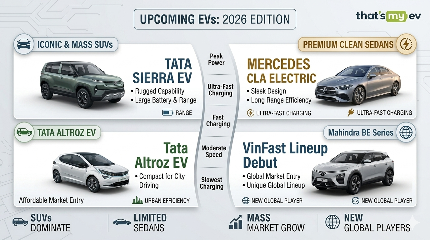 Upcoming EVs India 2026 Launches