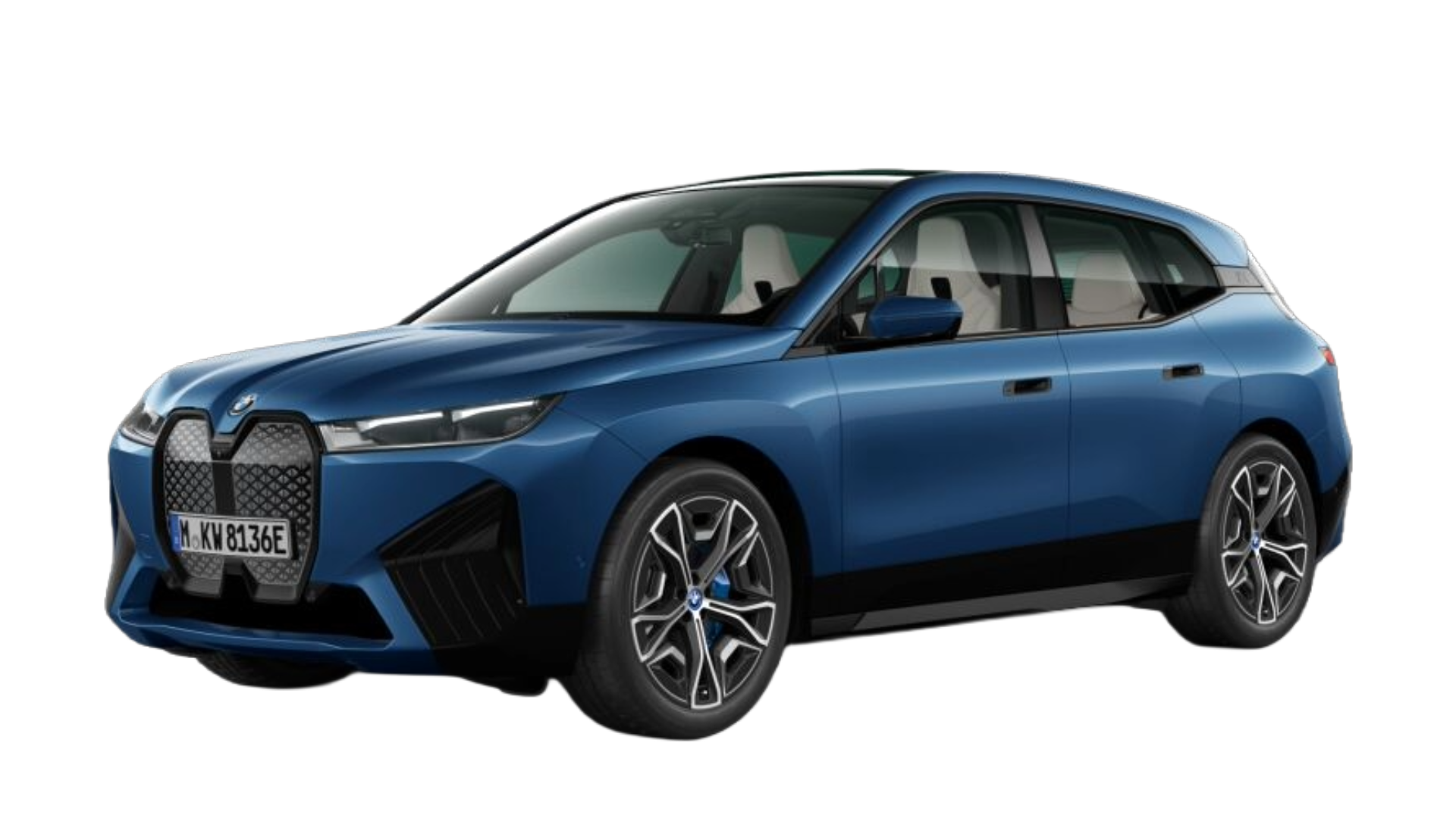 BMW iX — front three-quarter view