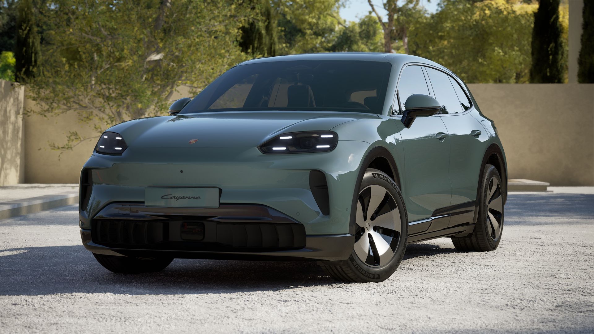 Cayenne Electric in Mystic Green Metallic