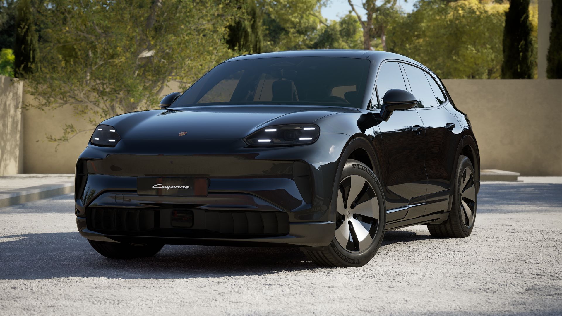 Cayenne Electric in Chromite Black Metallic