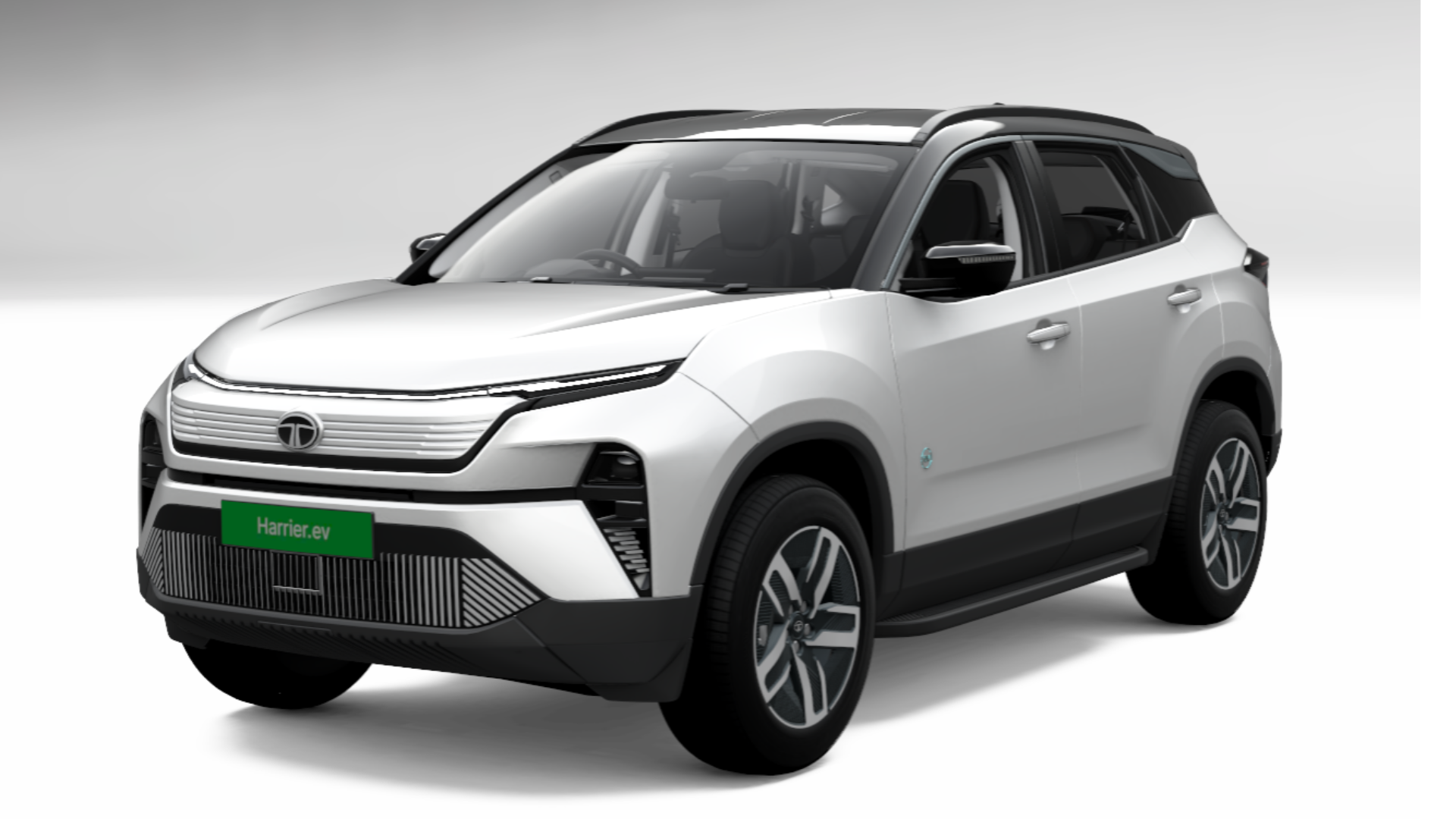 Harrier EV in Pristine White with Dual Tone