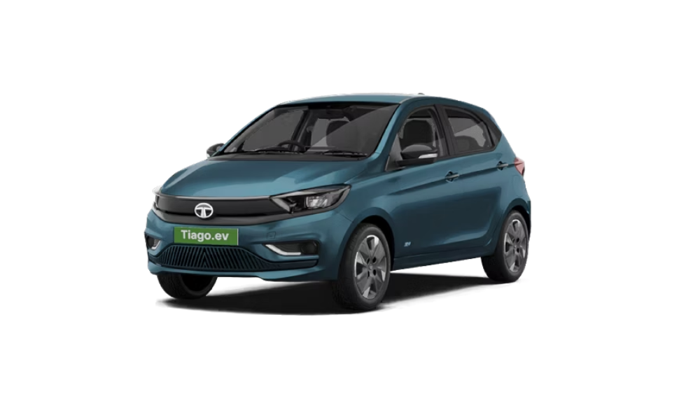 Tiago EV in Teal Blue
